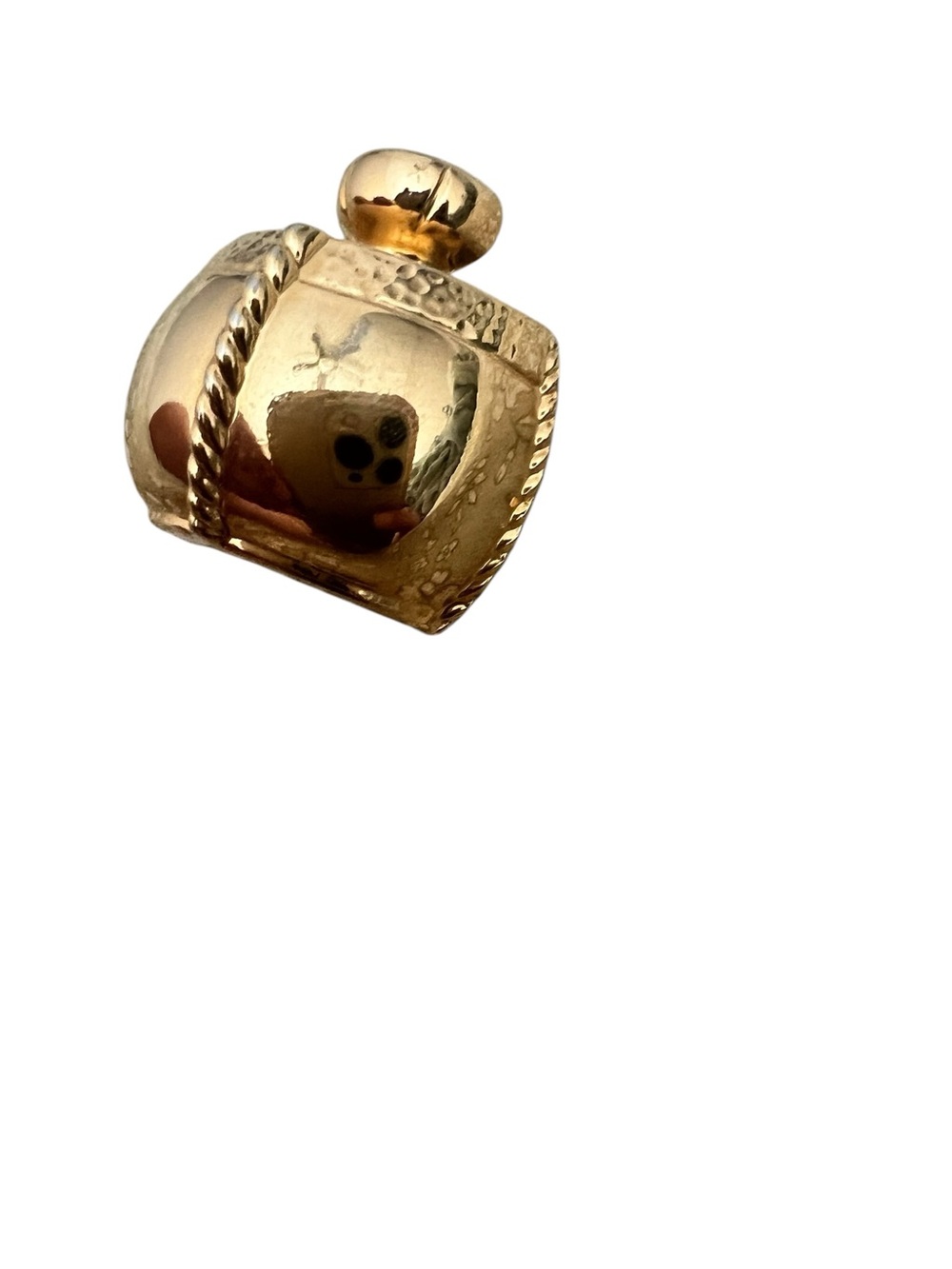 YVES SAINT LAURENT BROOCH PIN VINTAGE YSL GOLD TONE PERFUME BOTTLE - Picture 7 of 7